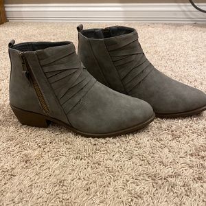 Gray booties